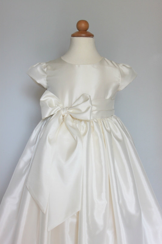 flower girl satin dress