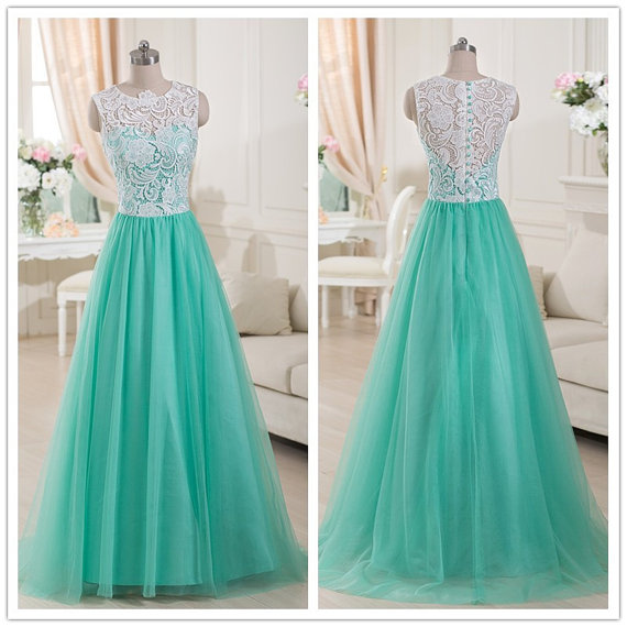Top Lace Mint Green Tulle Prom Dress 2017 On Luulla Top Lace Mint Green Tulle Prom Dress 2017