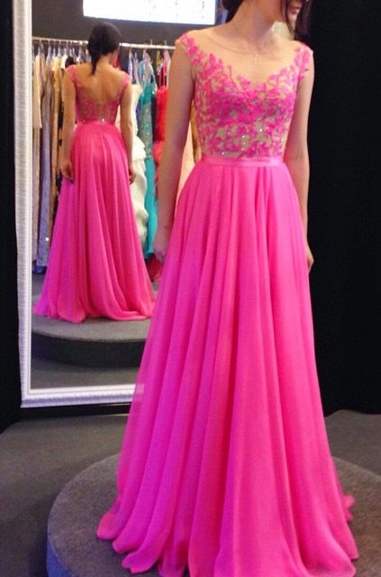 hot pink chiffon