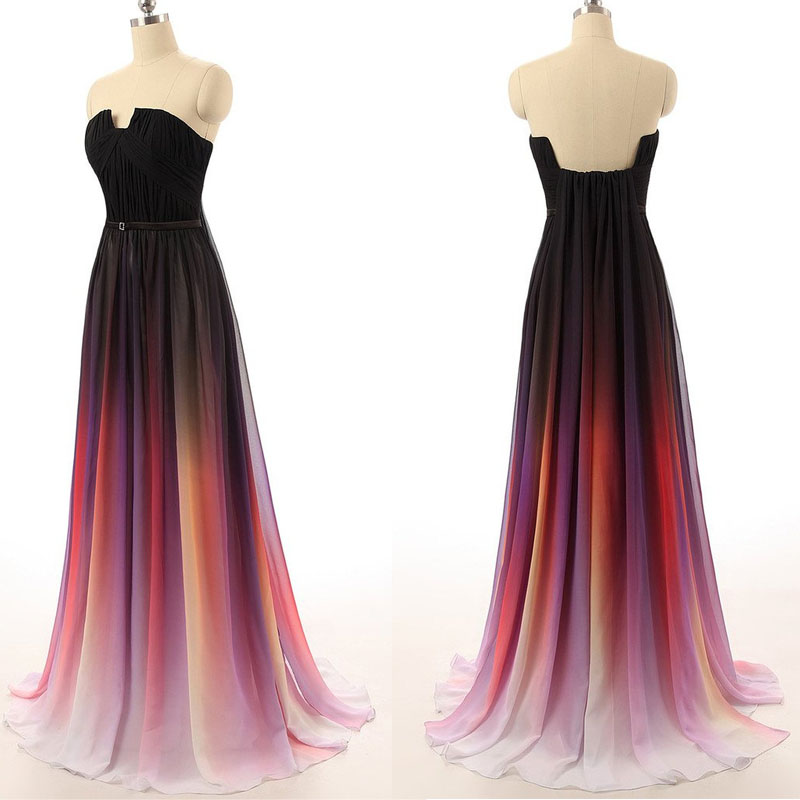 Rainbow Chiffon Dresses