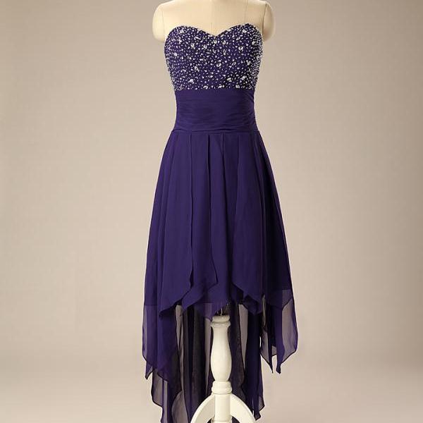 New Arrival Sweetheart Neck Royal Blue Chiffon Red Carpet ...