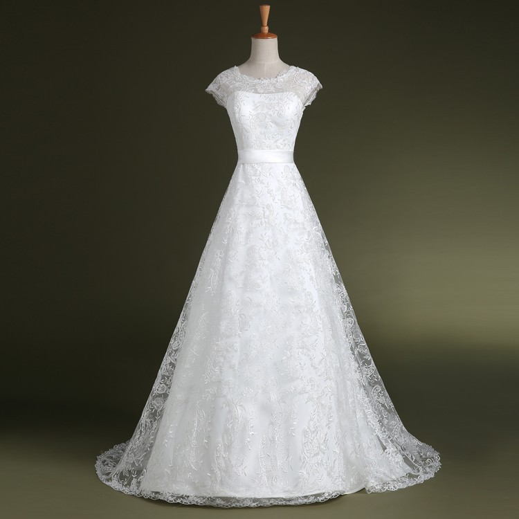 Custom Made White Lace Wedding Dresses, White Wedding Gowns Bridal ...