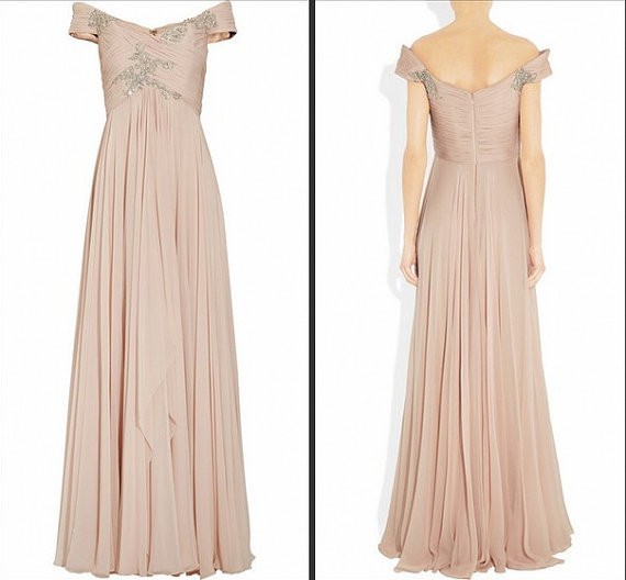nude pink gown